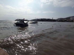 Datça’da fırtınaya dayanamayan bir tekne battı