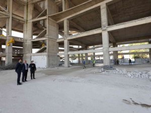 Başkanlar Aygün, yapımı devam eden projeleri İnceledi