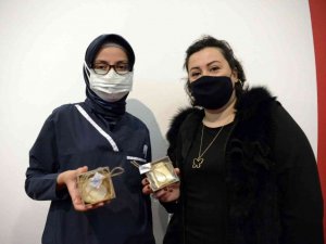 Kursiyerlerden sağlık personeline organik sabun