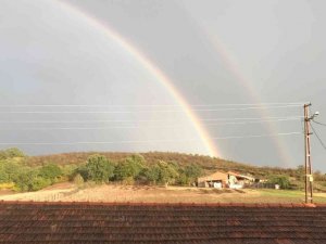 Çanakkale’de çifte gökkuşağı heyecanı