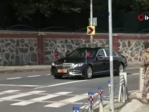 Cumhurbaşkanı Erdoğan Huber Köşkü’ne geldi