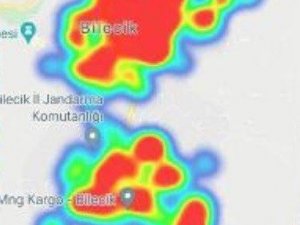 Bilecik kırmızıya büründü