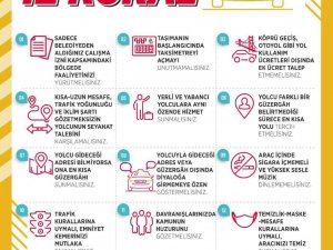İçişleri Bakanlığından taksi şoförlerine 12 kural hatırlatması