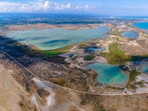 Göksu Deltası Kuş Cenneti havadan görüntülendi