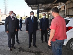 Sanayi Sitesi’nde korona virüs denetimi