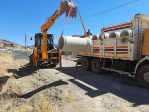 Alanya kırsalındaki yollarda alt yapı çalışması