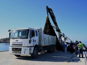 Kuşadası Körfezi’nden 40 metre “Hayalet Ağ” çıkartıldı