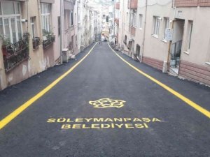 Üç ayda yarım milyon metrekare yol yapıldı