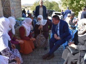 Beyoğlu, memleketi Lice’de vatandaşlara domates ikram etti