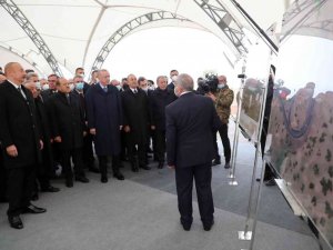 Erdoğan ve Aliyev, Karabağ’da kara yollarının temel atma törenine katıldı