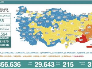 Son 24 saatte korona virüsten 215 kişi hayatını kaybetti