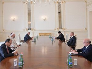 Diyanet İşleri Başkanı Erbaş, Azerbaycan Cumhurbaşkanı Aliyev tarafından kabul edildi
