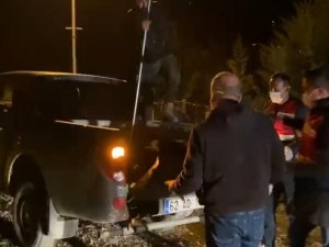 Yaralı yavru ayıya jandarmadan şefkat eli