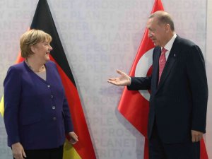 Cumhurbaşkanı Erdoğan, Almanya Başbakanı Merkel ile görüştü