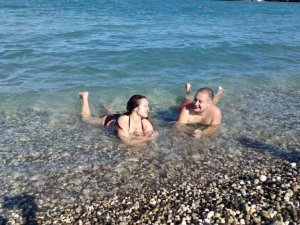 Kasım ayında Kemer sahillerinde turist yoğunluğu