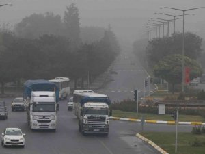 Erzincan’a güne sisle uyandı