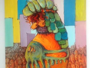 Üniversiteli öğrencilerden "Arka Bahçe" karma resim sergisi