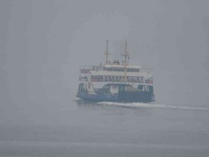 Gelibolu- Lapseki feribot hattına sis engeli