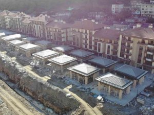 Giresun’un Dereli ilçesinde yapımı süren afet konutlarında sona yaklaşıldı