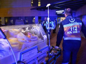 Gözel bebek, ambulans uçakla Eskişehir’e getirildi