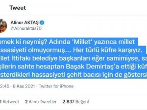 Başkan Aktaş, Millet İttifakı başkanlarına isyan etti