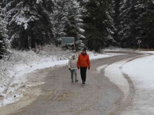 Ilgaz Dağı’na mevsimin ilk karı düştü
