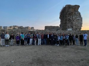 ADÜ Rektörü Aldemir, antik kent gezisine katıldı