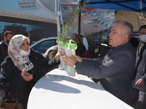 Niğde’de 5 bin 500 fidan toprakla buluştu