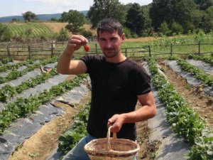 Çilek ikram etmek için Erdoğan’ı davet etti