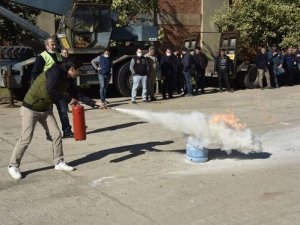 Aydın DSİ’de yangın söndürme tatbikatı yapıldı