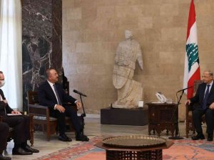 Çavuşoğlu, Lübnan Cumhurbaşkanı tarafından kabul edildi