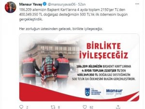 Sosyal yardım alan ailelere ilk doğalgaz ödemesi yatırıldı