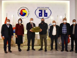 İl Milli Eğitim Müdürü Okumuş, Aydın Ticaret Borsası Başkanı Çondur ile bir araya geldi