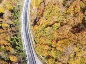 Karadeniz sahil yolundan sonbahar manzaraları