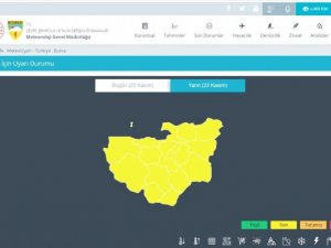 Bursa için sarı uyarı