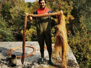 İçme suyu hattından 5 metrelik ağaç kökü çıktı