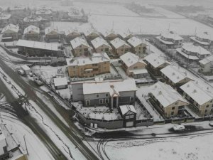 Erzurum karla kaplandı, manzarası mest etti