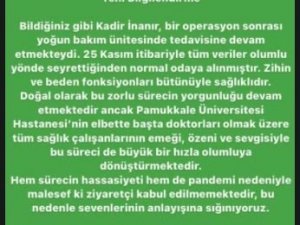 Yoğun bakımdan çıkan Kadir İnanır servise alındı
