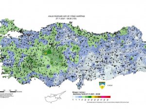 Düzce, en yüksek rüzgar hızı ölçülen 3. şehir oldu