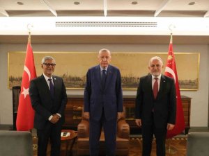 Cumhurbaşkanı Erdoğan, Kızılay Başkanı Kınık ve IFRC Genel Sekreteri Chapagain’i kabul etti