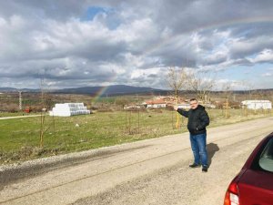 Çanakkale’de gökkuşağı manzarası