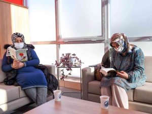 Altındağ’da kütüphanede kitap kahve günü