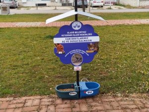 Elazığ’da 90 parka, sokak hayvanları için su ve mama kapları bırakıldı