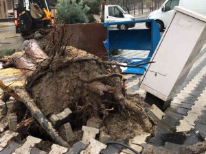 Isparta’da etkili yağış sonrası rögar kapakları taştı