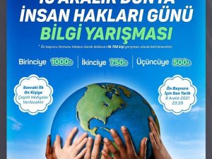 ’10 Aralık Dünya İnsan Hakları Günü’nde ödüllü bilgi yarışması