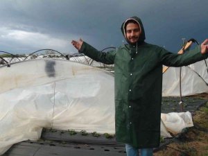 Yağmur ve fırtına sonrası seralarda hasar büyük