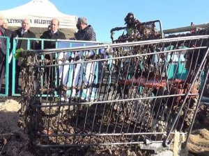 Tekirdağ’da pes dedirten görüntü: Denizden market arabası çıktı