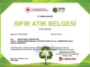 UEDAŞ , çevre ile dostluğunu belgelendirdi