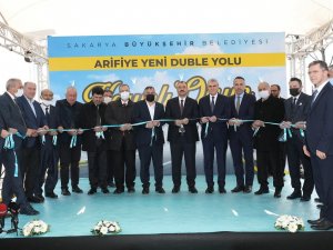 5 milyon liralık duble yol, törenle açıldı