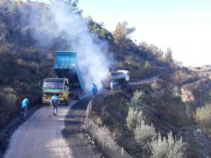 Alanya’da yol yapım çalışmaları